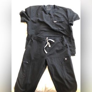 Figs Scrub Set Black S